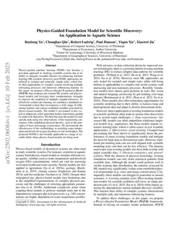 Physics-Guided Foundation Model for Scientific Discovery: An Application to Aquatic Science