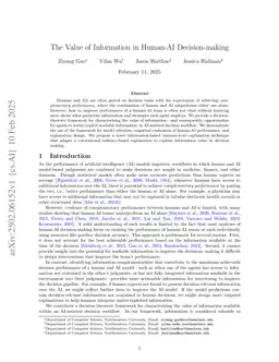 The Value of Information in Human-AI Decision-making