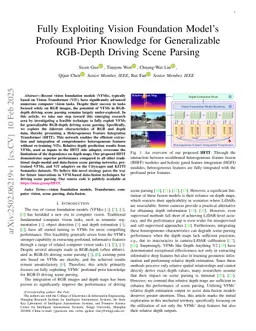 Fully Exploiting Vision Foundation Model's Profound Prior Knowledge for Generalizable RGB-Depth Driving Scene Parsing