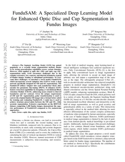 FunduSAM: A Specialized Deep Learning Model for Enhanced Optic Disc and Cup Segmentation in Fundus Images