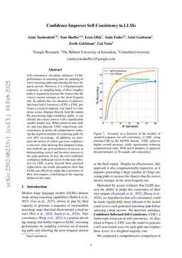 Confidence Improves Self-Consistency in LLMs