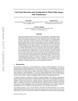 Cell Nuclei Detection and Classification in Whole Slide Images with Transformers