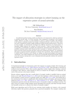 The impact of allocation strategies in subset learning on the expressive power of neural networks