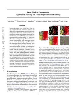 From Pixels to Components: Eigenvector Masking for Visual Representation Learning