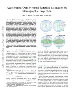 Accelerating Outlier-robust Rotation Estimation by Stereographic Projection