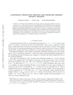 Conformal Prediction Regions are Imprecise Highest Density Regions