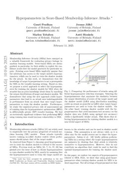 Hyperparameters in Score-Based Membership Inference Attacks