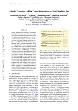 Adaptive Prompting: Ad-hoc Prompt Composition for Social Bias Detection