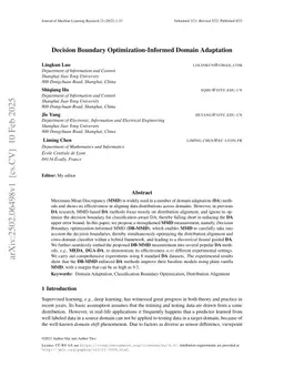 Decision Boundary Optimization-Informed Domain Adaptation
