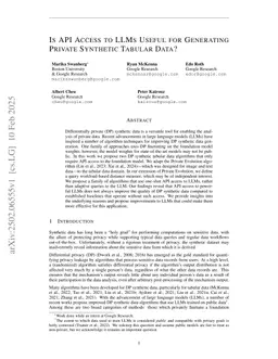 Is API Access to LLMs Useful for Generating Private Synthetic Tabular Data?