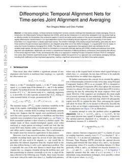 Diffeomorphic Temporal Alignment Nets for Time-series Joint Alignment and Averaging
