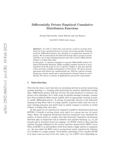 Differentially Private Empirical Cumulative Distribution Functions