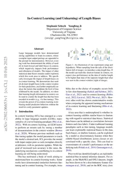 In-Context Learning (and Unlearning) of Length Biases