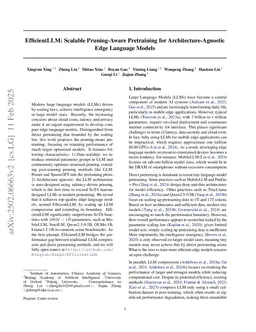 EfficientLLM: Scalable Pruning-Aware Pretraining for Architecture-Agnostic Edge Language Models