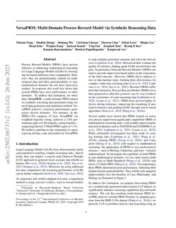 VersaPRM: Multi-Domain Process Reward Model via Synthetic Reasoning Data