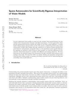 Interpretable and Testable Vision Features via Sparse Autoencoders