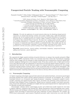 Unsupervised Particle Tracking with Neuromorphic Computing