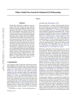 Policy Guided Tree Search for Enhanced LLM Reasoning