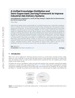 A Unified Knowledge-Distillation and Semi-Supervised Learning Framework to Improve Industrial Ads Delivery Systems