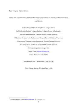 Comparison of CNN-based deep learning architectures for unsteady CFD acceleration on small datasets