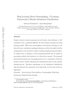 Deep Learning Meets Oversampling: A Learning Framework to Handle Imbalanced Classification