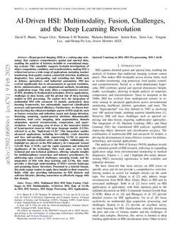 AI-Driven HSI: Multimodality, Fusion, Challenges, and the Deep Learning Revolution