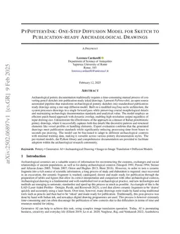 PyPotteryInk: One-Step Diffusion Model for Sketch to Publication-ready Archaeological Drawings