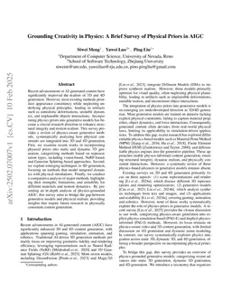 Grounding Creativity in Physics: A Brief Survey of Physical Priors in AIGC
