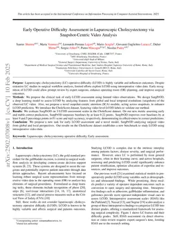Early Operative Difficulty Assessment in Laparoscopic Cholecystectomy via Snapshot-Centric Video Analysis