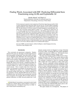 Finding Words Associated with DIF: Predicting Differential Item Functioning using LLMs and Explainable AI