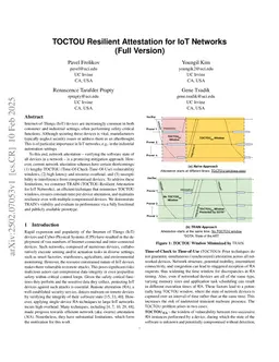 TOCTOU Resilient Attestation for IoT Networks (Full Version)