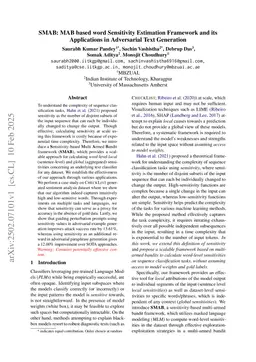 SMAB: MAB based word Sensitivity Estimation Framework and its Applications in Adversarial Text Generation