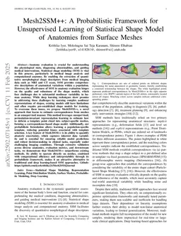 Mesh2SSM++: A Probabilistic Framework for Unsupervised Learning of Statistical Shape Model of Anatomies from Surface Meshes
