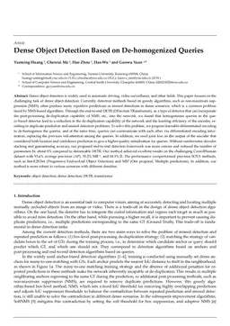 Dense Object Detection Based on De-homogenized Queries