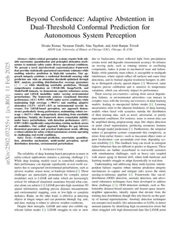 Beyond Confidence: Adaptive Abstention in Dual-Threshold Conformal Prediction for Autonomous System Perception