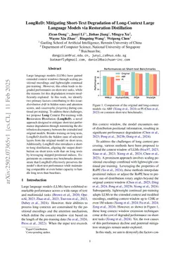 LongReD: Mitigating Short-Text Degradation of Long-Context Large Language Models via Restoration Distillation