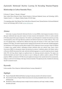 Explainable Multimodal Machine Learning for Revealing Structure-Property Relationships in Carbon Nanotube Fibers