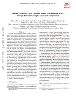 JBShield: Defending Large Language Models from Jailbreak Attacks through Activated Concept Analysis and Manipulation