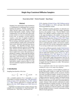 Single-Step Consistent Diffusion Samplers