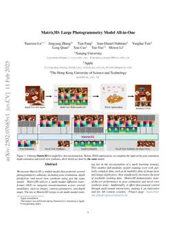 Matrix3D: Large Photogrammetry Model All-in-One