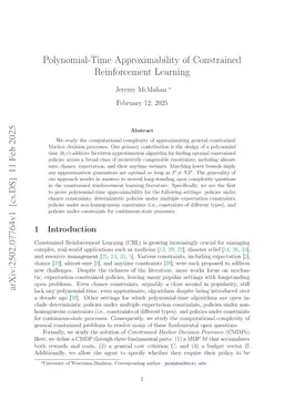 Polynomial-Time Approximability of Constrained Reinforcement Learning