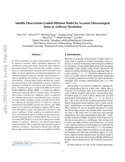 Satellite Observations Guided Diffusion Model for Accurate Meteorological States at Arbitrary Resolution