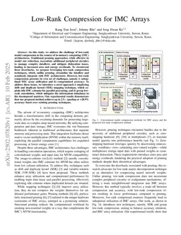 Low-Rank Compression for IMC Arrays