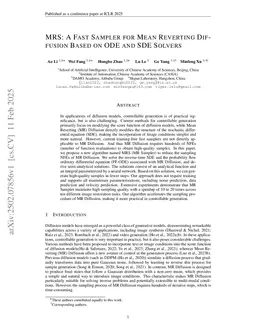 MaRS: A Fast Sampler for Mean Reverting Diffusion based on ODE and SDE Solvers