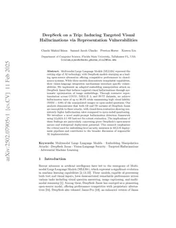DeepSeek on a Trip: Inducing Targeted Visual Hallucinations via Representation Vulnerabilities