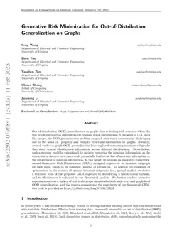Generative Risk Minimization for Out-of-Distribution Generalization on Graphs