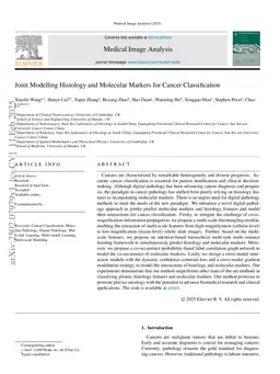 Joint Modelling Histology and Molecular Markers for Cancer Classification