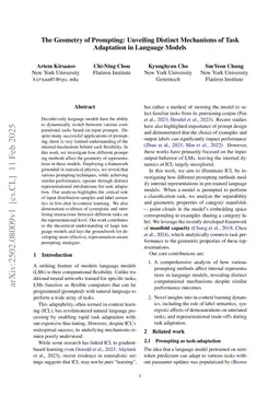 The Geometry of Prompting: Unveiling Distinct Mechanisms of Task Adaptation in Language Models