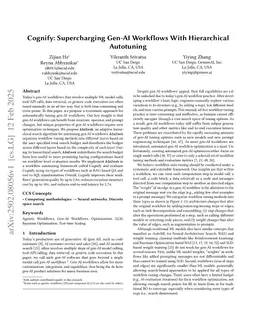 Cognify: Supercharging Gen-AI Workflows With Hierarchical Autotuning