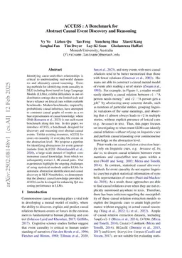 ACCESS : A Benchmark for Abstract Causal Event Discovery and Reasoning